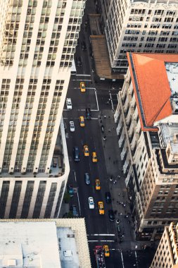 Manhattan siluetinin güzel havadan görünümü