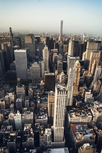 Manhattan siluetinin güzel havadan görünümü