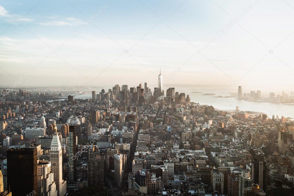 Panoramic New York city view