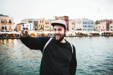 adam turist almak seyahat selfie