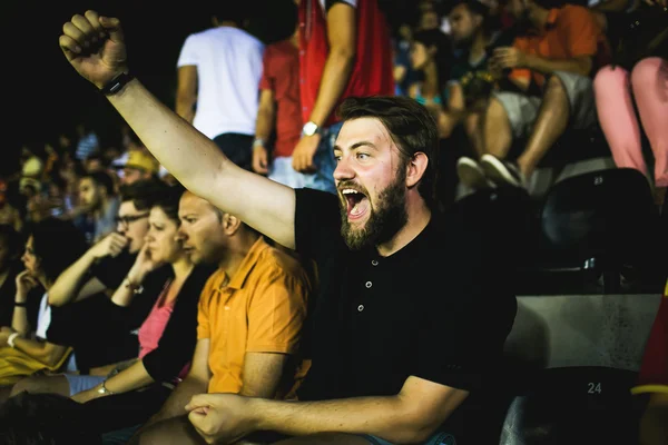 Man watching football game — Stock Photo, Image