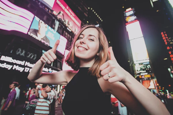 Woman tourist in New York City