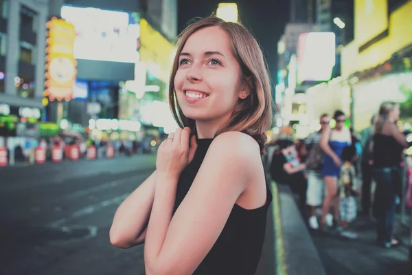Woman tourist in New York City