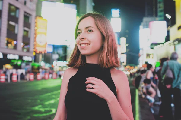 Woman tourist in New York City