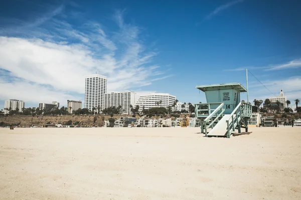 Пляж Санта-Моника в Лос-Анджелесе — стоковое фото