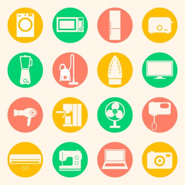 Web Icons set ev aletleri.