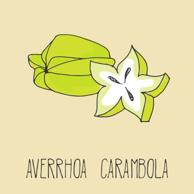 Carambola el çizim çizimi