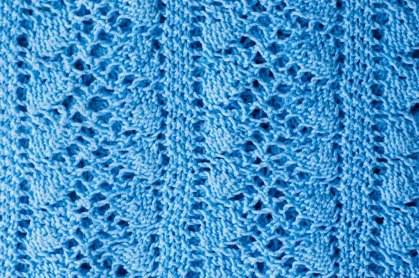 Knitted piece of cloth of blue color