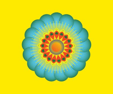 Hoş bir çiçek deseni ve çok renkli.