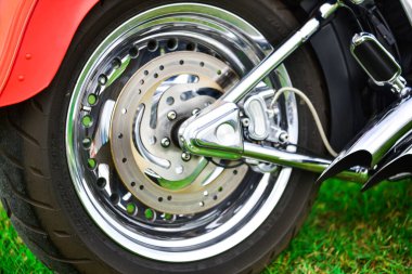 Güzel renkli Harley Davidson motosiklet parçaları, 7 Eylül 2019, Tayland.