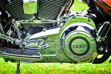 Güzel renkli Harley Davidson motosiklet parçaları, 7 Eylül 2019, Tayland.