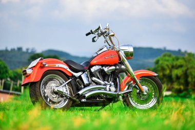 Güzel bir renk Harley Davidson motosikleti 7 Eylül 2019, Tayland