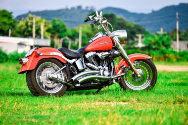 Güzel bir renk Harley Davidson motosikleti 7 Eylül 2019, Tayland