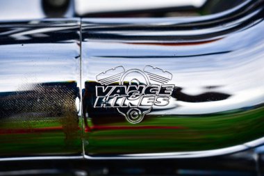 Güzel renkli Harley Davidson motosiklet parçaları, 7 Eylül 2019, Tayland.