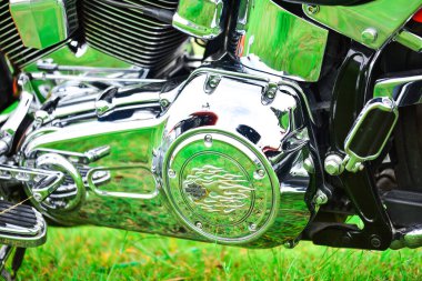 Güzel renkli Harley Davidson motosiklet parçaları, 7 Eylül 2019, Tayland.