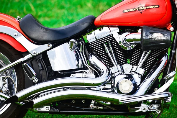 Güzel renkli Harley Davidson motosiklet parçaları, 7 Eylül 2019, Tayland.