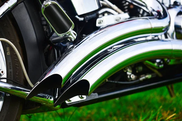 Güzel renkli Harley Davidson motosiklet parçaları, 7 Eylül 2019, Tayland.