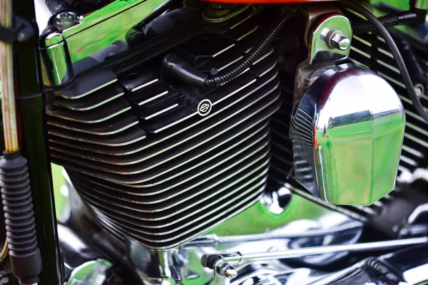 Güzel renkli Harley Davidson motosiklet parçaları, 7 Eylül 2019, Tayland.
