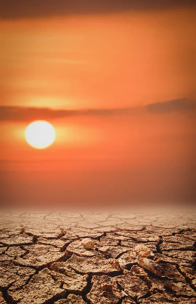 Foto Toont Het Effect Van Droogte Gebarsten Grond Geen Seizoensregen — Stockfoto