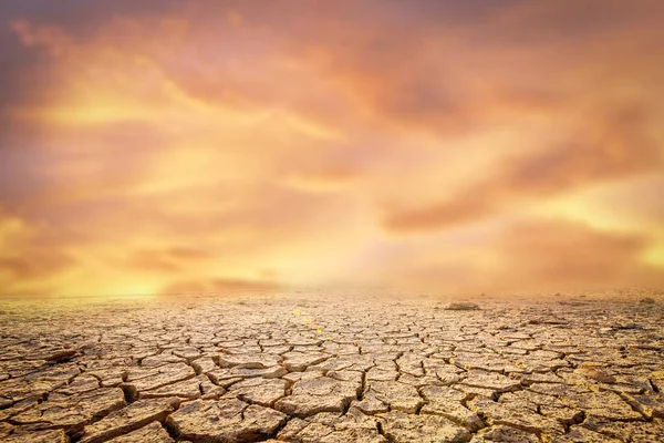 Foto Toont Het Effect Van Droogte Gebarsten Grond Geen Seizoensregen — Stockfoto