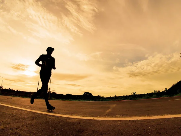 People Exercise Running Evening Sports Nature Background Image Runners Moving — Stock Photo, Image