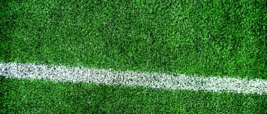 Spor alanı yüzeyi, beyaz işaretli çimenler