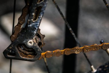 Arka plan olarak bisiklet viteslerini kapat