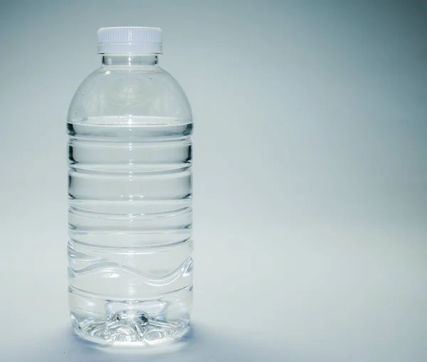 Clear plastic water bottle on a white background. plastic waste water bottle on white background