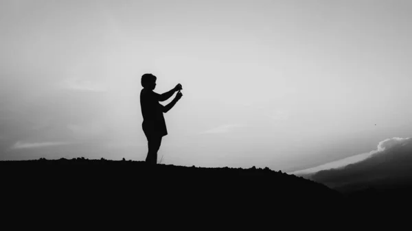 Imágenes Blanco Negro Las Personas Para Fondo Proyecto — Foto de Stock