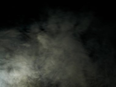 Siyah arkaplan dumanının soyut arkaplan resmi.