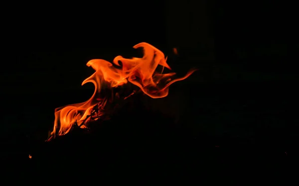 Image Fond Abstraite Des Flammes Sur Fond Noir — Photo