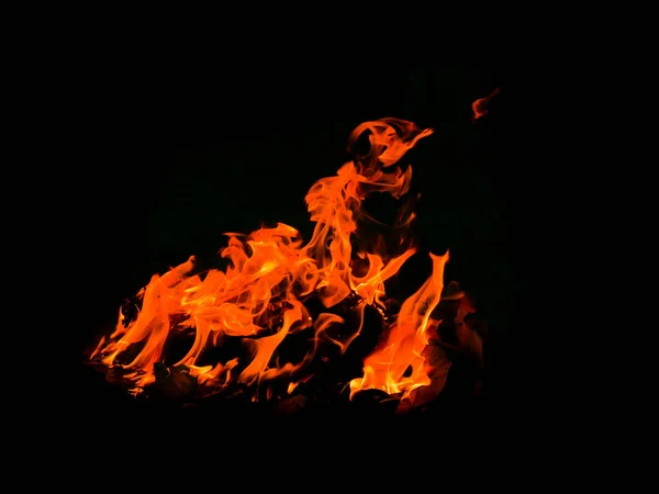 Imagen Fondo Abstracta Llamas Sobre Fondo Negro — Foto de Stock