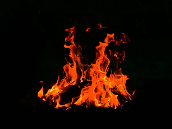 Image Fond Abstraite Des Flammes Sur Fond Noir — Photo