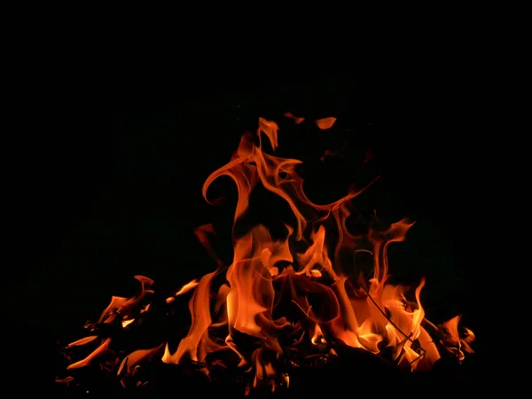 Abstract Achtergrond Afbeelding Van Vlammen Zwarte Achtergrond — Stockfoto