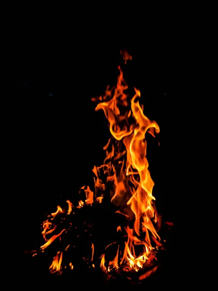 Abstract Achtergrond Afbeelding Van Vlammen Zwarte Achtergrond — Stockfoto