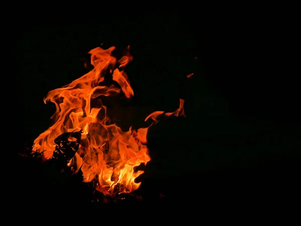 Absztrakt Háttér Kép Lángok Fekete Háttér — Stock Fotó