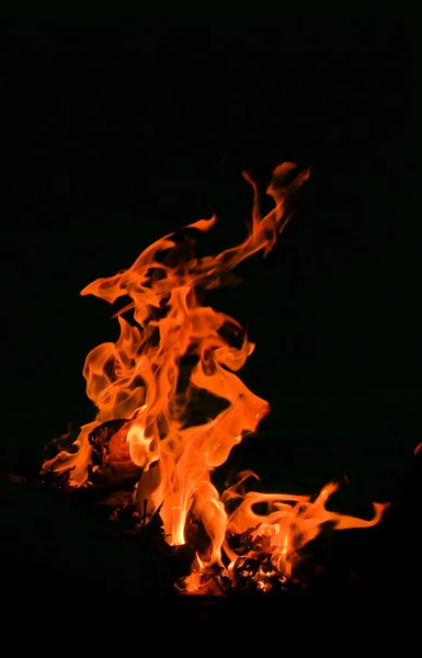 Absztrakt Háttér Kép Lángok Fekete Háttér — Stock Fotó