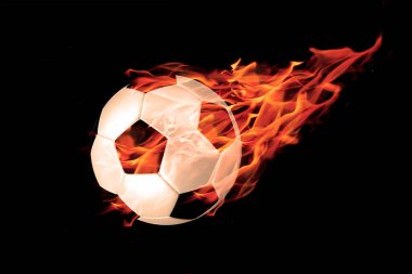 Siyah arka planda ateş topu