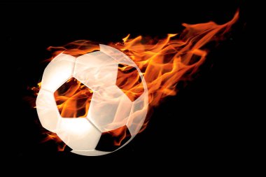 Siyah arka planda ateş topu