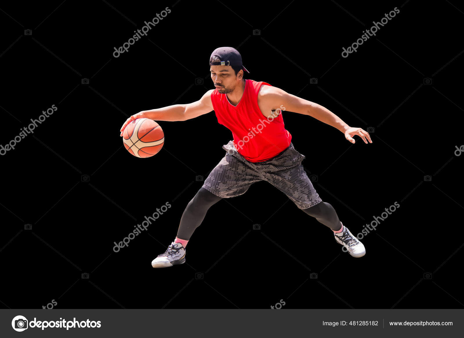 Football Player With Clipping Path Stock Photo - Download Image