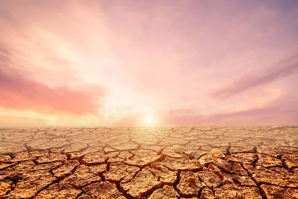 Land Cracked Rain Does Fall Season Drought Due Global Warming — Stock Photo, Image