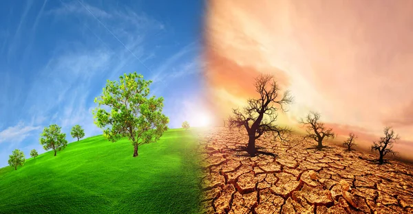 Begreppet Torka Miljö Förändring Och Global Uppvärmning — Stockfoto