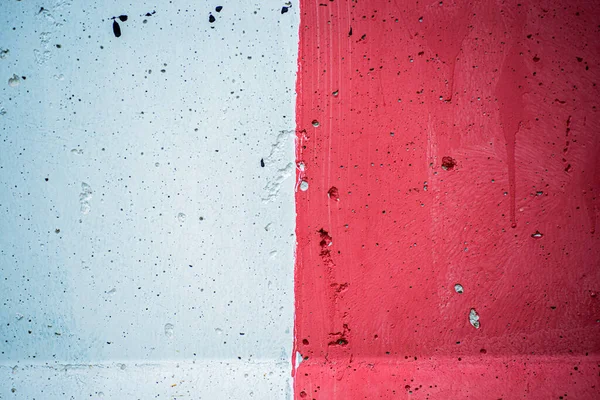 Abstraktes Hintergrundbild Von Weiß Und Rot Bemalten Zementmustern — Stockfoto
