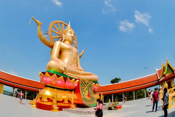 Grote Boeddha Tempel Met Grote Boeddha Beelden Februari 2017 Koh — Stockfoto