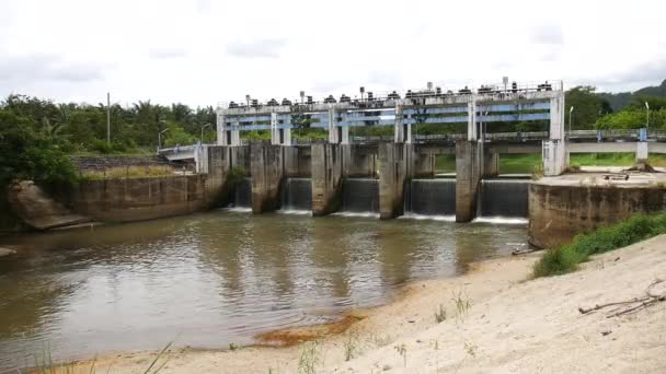 Dams Block Small Canals Rural Irrigation Systems — Vídeos de Stock