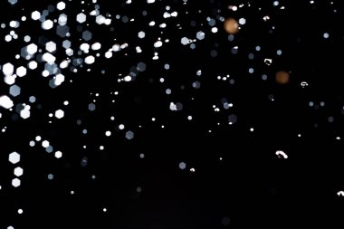 Bokeh 'in soyut arkaplan resmi altıgen şekil bulanıklaştırıcı lens tarafından oluşturuldu.