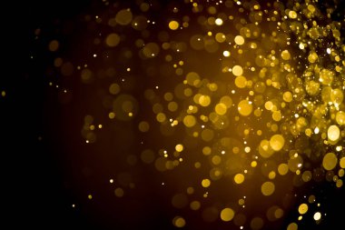 Güzel Noel ışıklarının bulanık görüntüsü, bokeh etkisi. Güzel Altın Renk Bokeh Etkisi. Işıltılı ışıklar arka plan grunge, parıltı soyut Parıltılı Işıklar ve Yıldızlar Noel Arkaplanı.