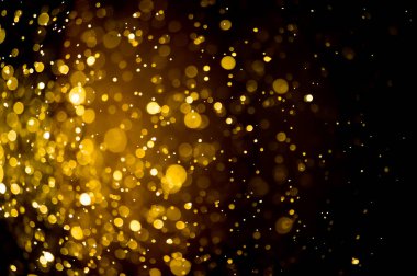 Güzel Noel ışıklarının bulanık görüntüsü, bokeh etkisi. Güzel Altın Renk Bokeh Etkisi. Işıltılı ışıklar arka plan grunge, parıltı soyut Parıltılı Işıklar ve Yıldızlar Noel Arkaplanı.