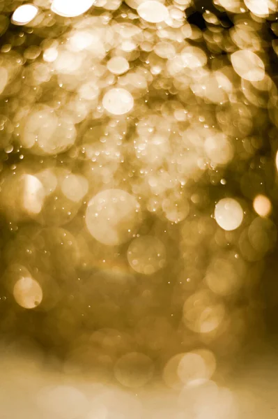 Vista Offuscata Belle Luci Natale Effetto Bokeh Bellissimo Effetto Golden — Foto Stock