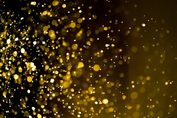 Güzel Noel Işıklarının Bulanık Görüntüsü Bokeh Etkisi Güzel Altın Renk — Stok fotoğraf